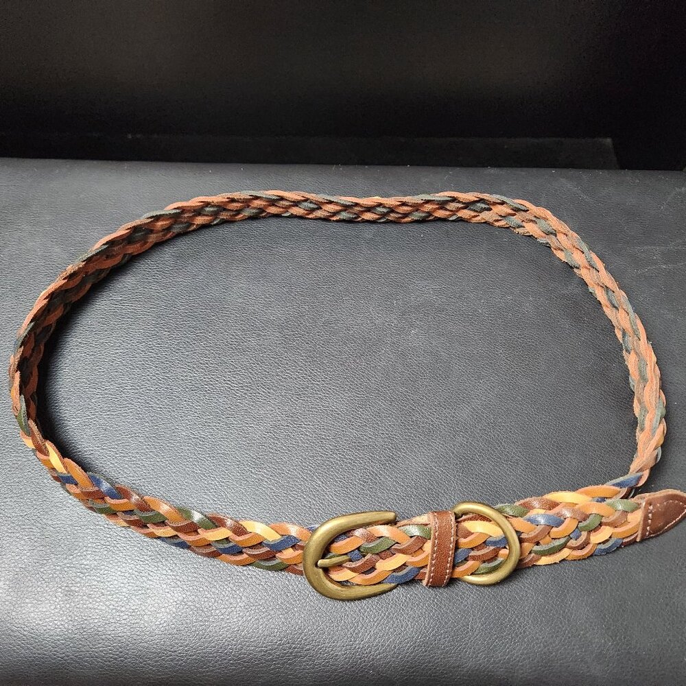 Century Canada Vintage Leather Woven Belt